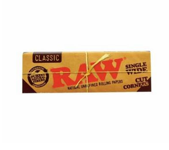 RAW Classic Rolling Papers Single Wide Cut Corners